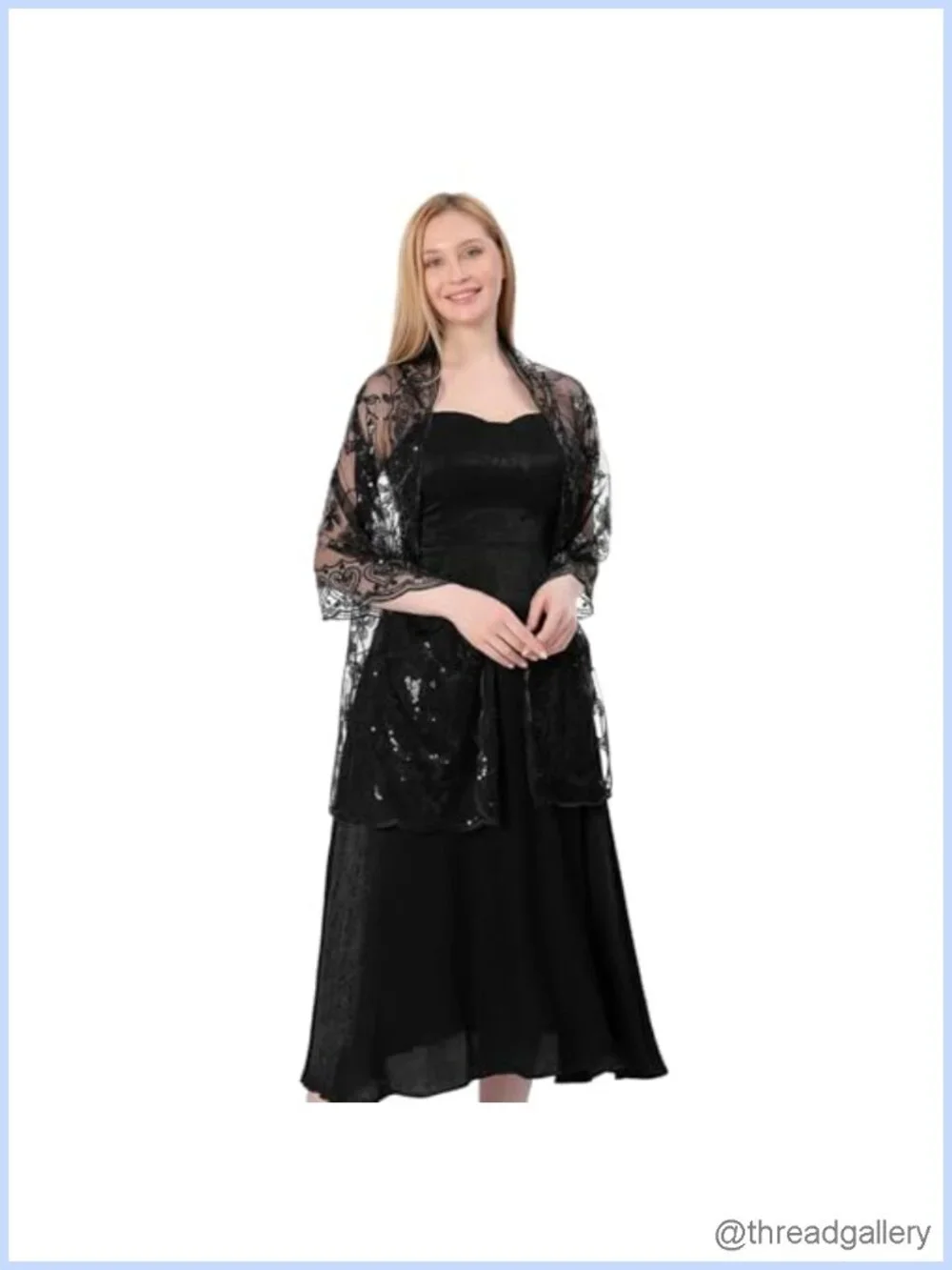Sequin Floral Sheer Mesh Evening Shawl Wrap Bridal Scarf Party Formal Accessory